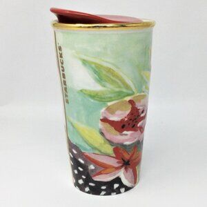 Starbucks Floral Watercolor Tumbler w/ Lid